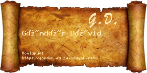 Göndör Dávid névjegykártya